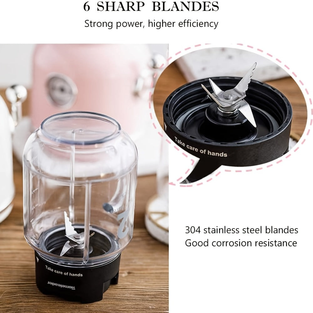 Personal Blender for Smoothies & Shakes - 20.3 oz Tritan BPA-Free Travel Cup with Lid, Portable Single Serve Smoothie Blender, Compact Countertop Blender for Gym, Office & On-the-Go, Cyan
