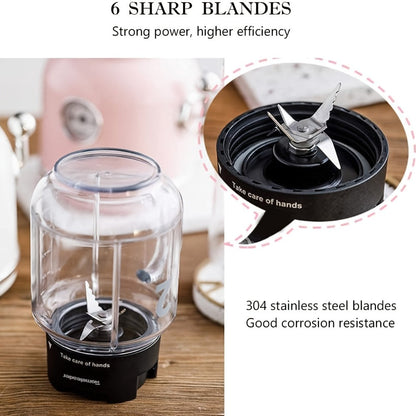Personal Blender for Smoothies & Shakes - 20.3 oz Tritan BPA-Free Travel Cup with Lid, Portable Single Serve Smoothie Blender, Compact Countertop Blender for Gym, Office & On-the-Go, Cyan