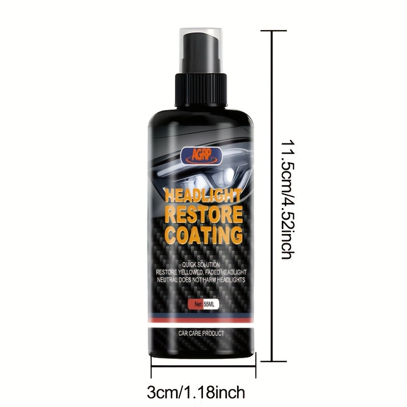 Universal Headlight Lens Restoration Kit - Prevents Yellowing And Oxidation with Bright Headlight Restoration Fluid, Restores Shine Quickly, Suitable for All Models, Headlight Restoration Parts