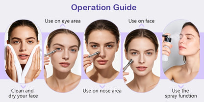 Microdermabrasion Machine Professional 3-in-1 Dermabrasion Vacuum Spray Moisturizing Facial Device for Women Home Esthetician Skin Resurfacing Pore Cleansing Anti-Aging Beauty Tool Gift