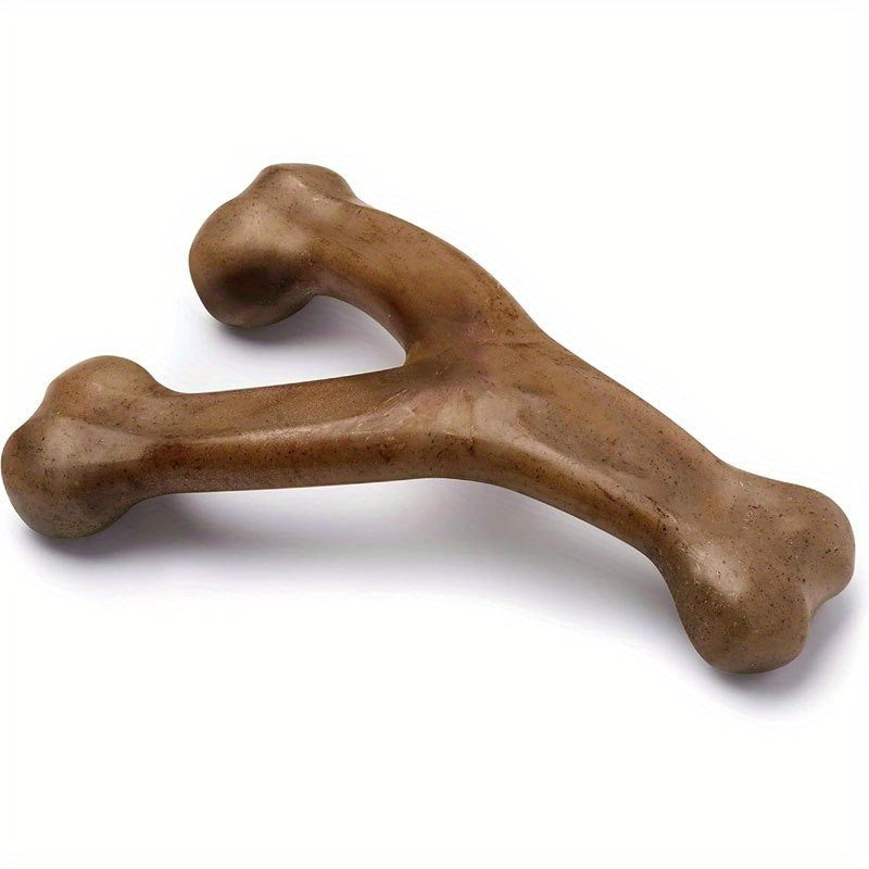 Dog Chew Toy Bacon Flavor Teeth Cleaning Bone - Durable Interactive Chew Stick for Aggressive Chewers, Dental Cleaning Toy for Dogs & Cats, Long-Lasting Flavored Pet Chew Bone