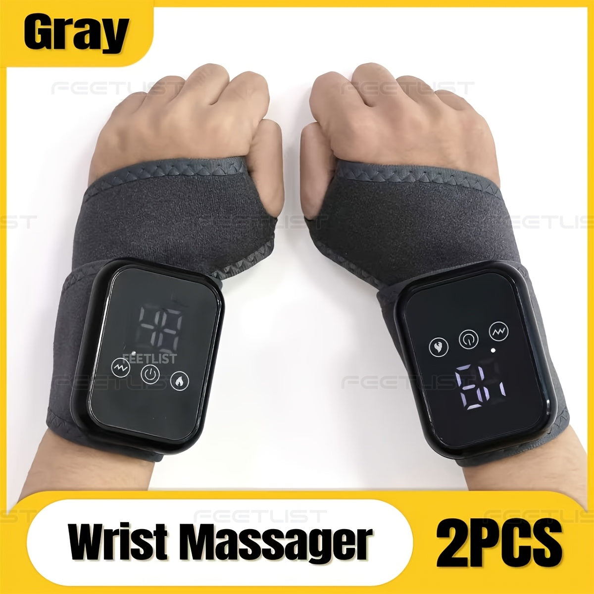 Heated Hand Massager Gloves – Rechargeable Vibrating Wrist & Hand Protector with 3-Speed Heat Control, Warm Massage Gloves for Arthritis, Joint Pain & Winter Hand Care (Unisex)