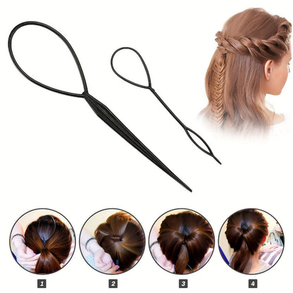 51-Piece Hair Styling Tool Set Braiding Kit with Clips Donut Bun Maker Hair Pins Curlers Braid Accessories for Women Bridal Wedding Updo Special Occasion Gift
