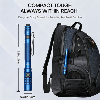 Tactical Penlight 1200 Lumen EDC Flashlight | High-Brightness Torch with Tail Switch Multi-Mode | Slim Pocket Light for Everyday Carry, Camping, Outdoor Activities & Work Lighting