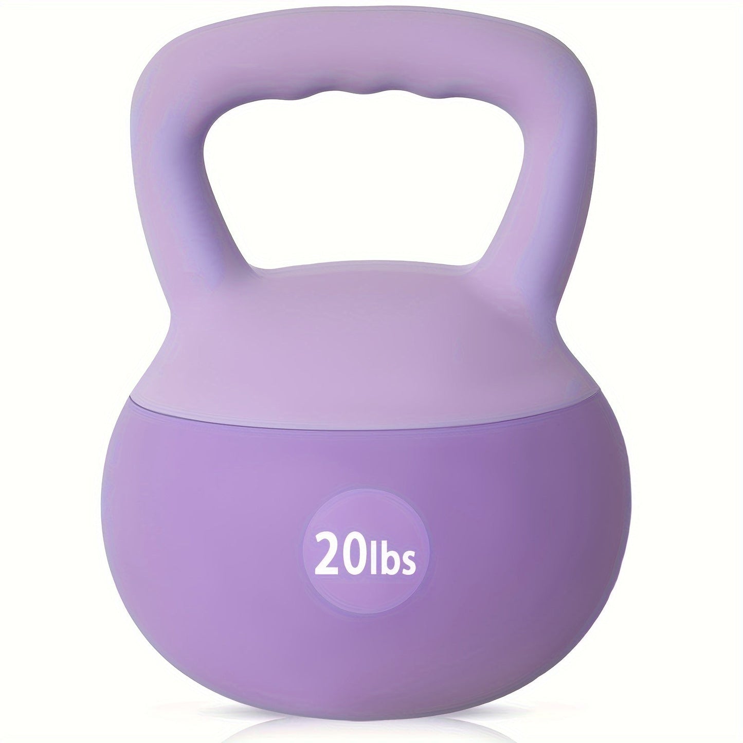 Soft PVC Kettlebell Iron Sand Filled – Wide Non-Slip Handle, 10 to 25 lbs, Safe for Home Use – Strength Training Weights for Women & All Fitness Levels, 4 Colors