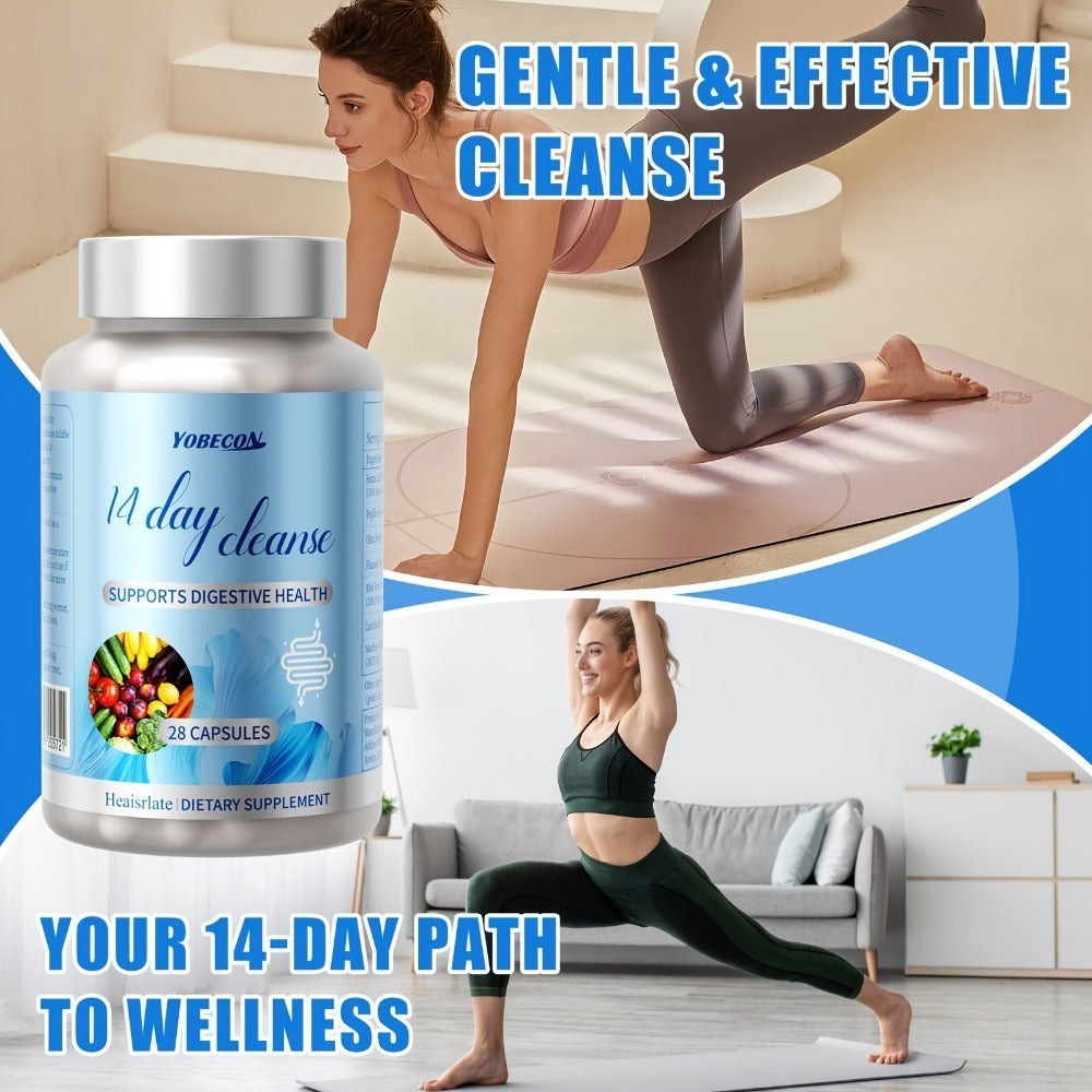 Colon Cleanse Capsules with Senna Leaf, Psyllium Husk & MCT Oil | 14-Day Advanced Gut Detox & Digestive Support Formula | Natural Bowel Regularity Supplement for Women & Men