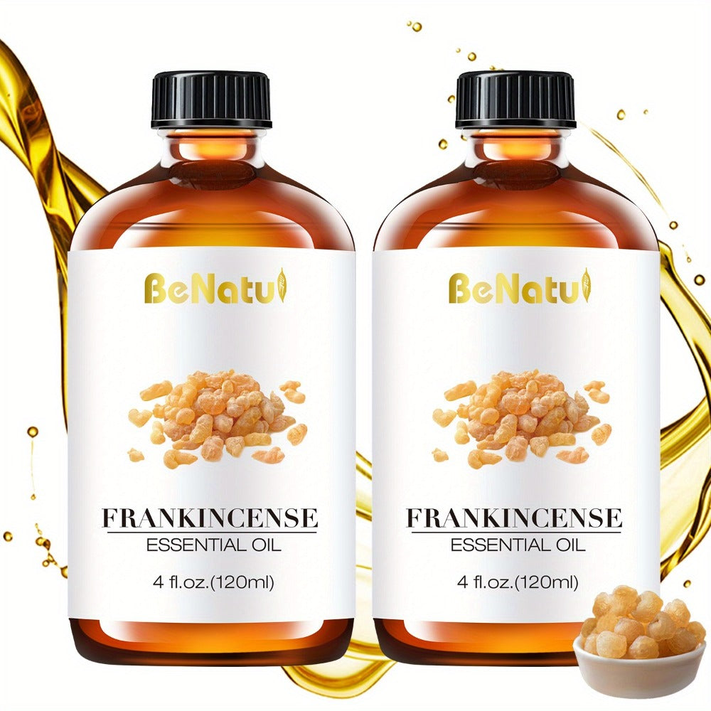 Pure Essential Oil Set 4.06 oz — Frankincense, Lemon, Lemongrass & Rosemary Oils for Massage, Bath, Hair, Skin & Nail Care, Aromatherapy Gift for Women, Mother's Day & Birthday Gift