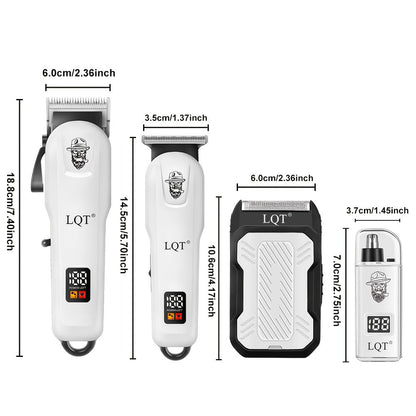 Electric Hair Clipper Set for Men - Professional Cordless Hair Trimmer Kit with Hairdressing Tools, Portable Shaver, Home Barber Set, Gift for Him