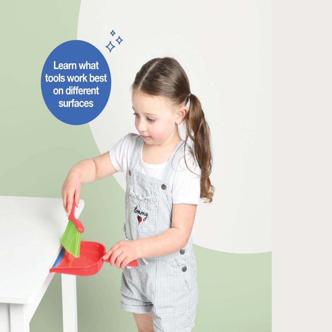 Kids Cleaning Set 4 Piece Toy Broom Mop Brush Dustpan – Pretend Play Housekeeping Kit for Toddlers Boys Girls | Develops Fine Motor Skills & Responsibility | Best Birthday Christmas Gift Ages 3+