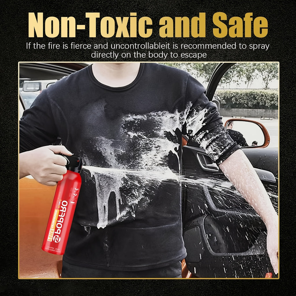 Portable Fire Extinguisher | Home, Garage, Kitchen, Car Four-in-One Small Fire Extinguisher | for Electrical, Textile | Non-toxic, Easy to Clean | Wall-mounted