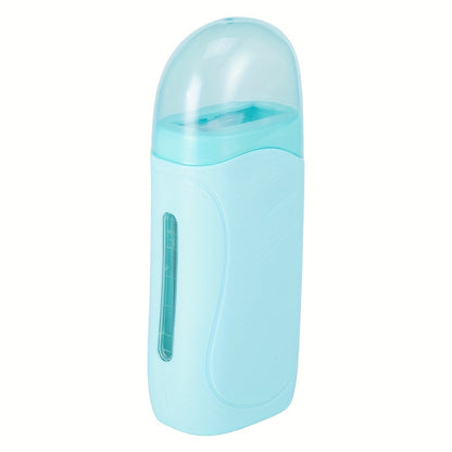 Wax Warmer Roller Kit for Hair Removal — Portable Electric Roll-On Soft Wax Heater for Women & Men, At-Home & Salon Waxing, Smooth Glide Applicator, Travel-Friendly (Light Pink/Green/Blue/White)