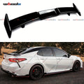 Highkick Trunk Spoiler Wing Lip Compatible with 2018-2024 8th Gen Toyota Camry/ 10th Gen Honda Accord, JDM Style, Gloss Black/ Matte Black/ Carbon Fiber