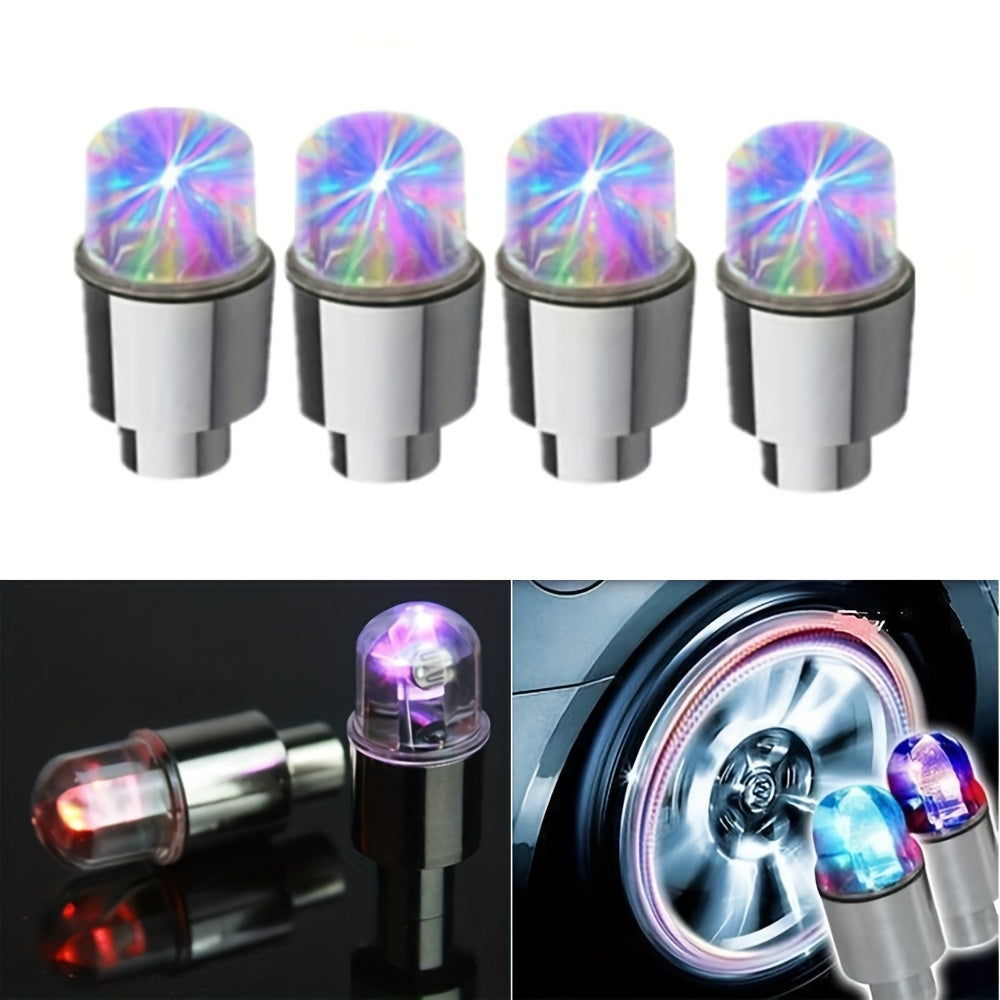 12pcs Colorful Wheel Light Cap Car Tire Valve Core