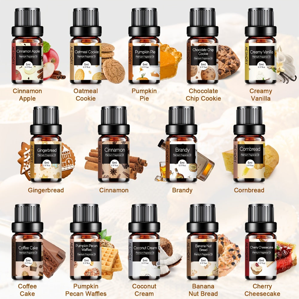 Essential Oil Gift Set 14pcs – Bakery, Fruity & Floral Fragrance Oils for Diffuser & Candle Making | Valentine's Day, Birthday & Holiday Gift