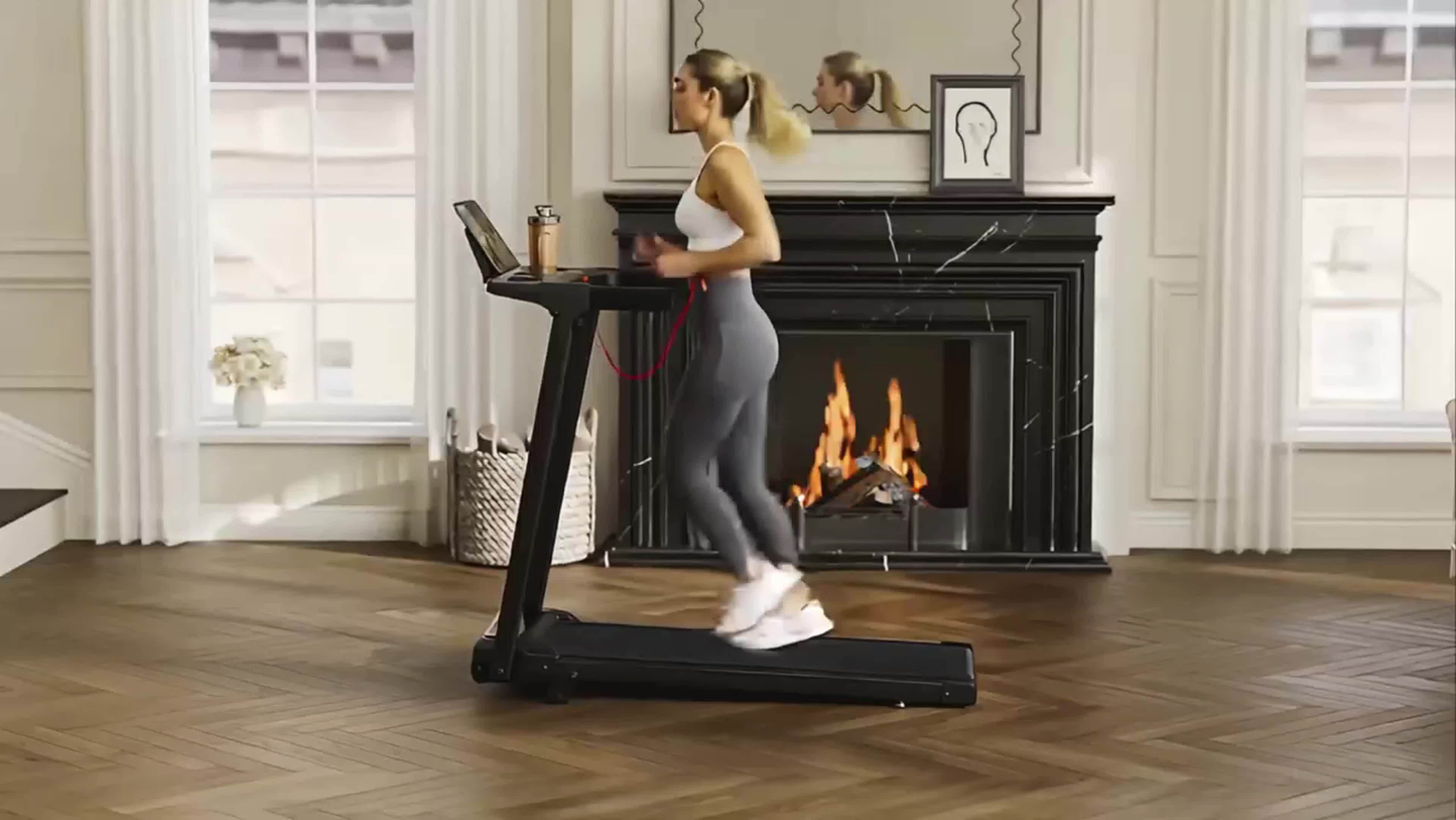 Folding Treadmill 3-in-1 with 14% Auto Incline & Handle – 3.0HP Quiet Walking Pad for Home, 300LBS Capacity, Portable Under Desk Treadmill for Walking, Jogging & Running