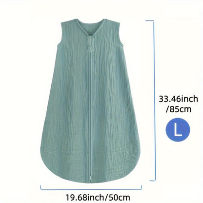 Baby Sleep Sack - Muslin 2-Way Zip Wearable Blanket