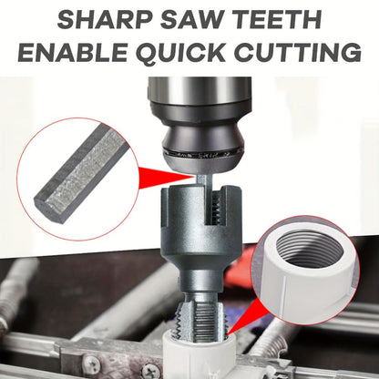 Pipe Thread Cutting Tool – High-Speed Steel Electric Drill Compatible PVC & Steel Pipe Threader, Inside & Outside Threading for 1/2" & 3/4" Pipes, Professional Plumbing & DIY Kit