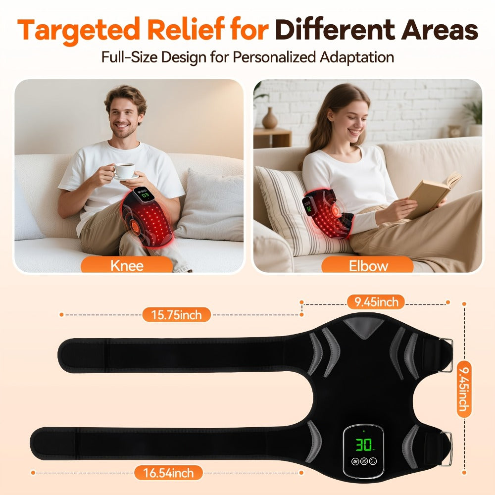 Heated Knee Massager with Vibration – Electric Knee Heating Pad & Support Wrap for Arthritis, Joint Pain & Muscle Relief, Warm Knee Brace Massager for Men Women Home Use & Recovery
