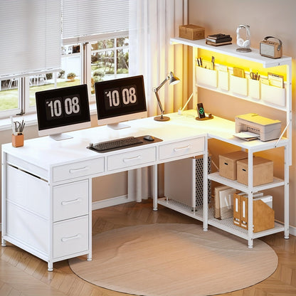 Computer Desk shown in the White option
