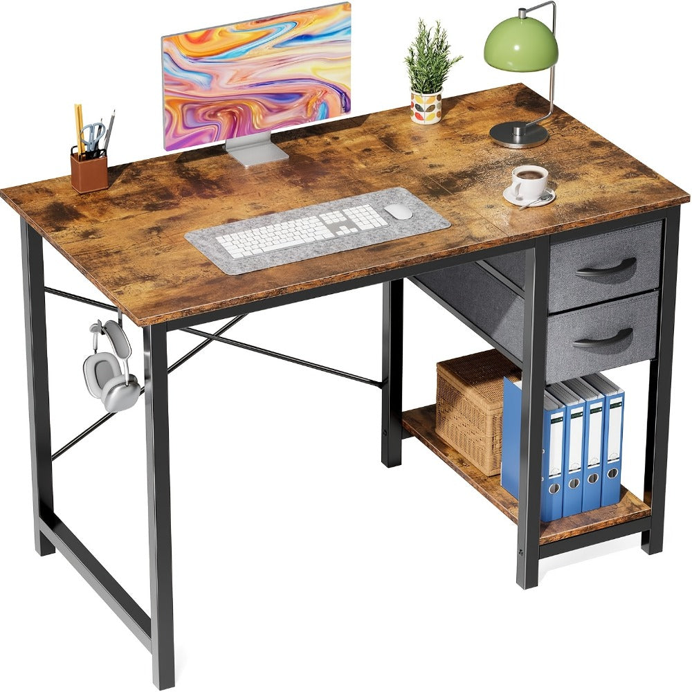 47-Inch Fabric Gaming Desk with Storage Drawers for Home Office detail image - detail view 11