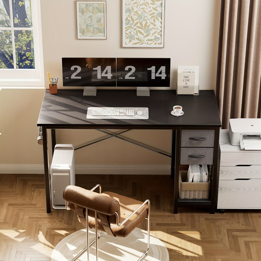 47-Inch Fabric Gaming Desk with Storage Drawers for Home Office detail image - detail view 14