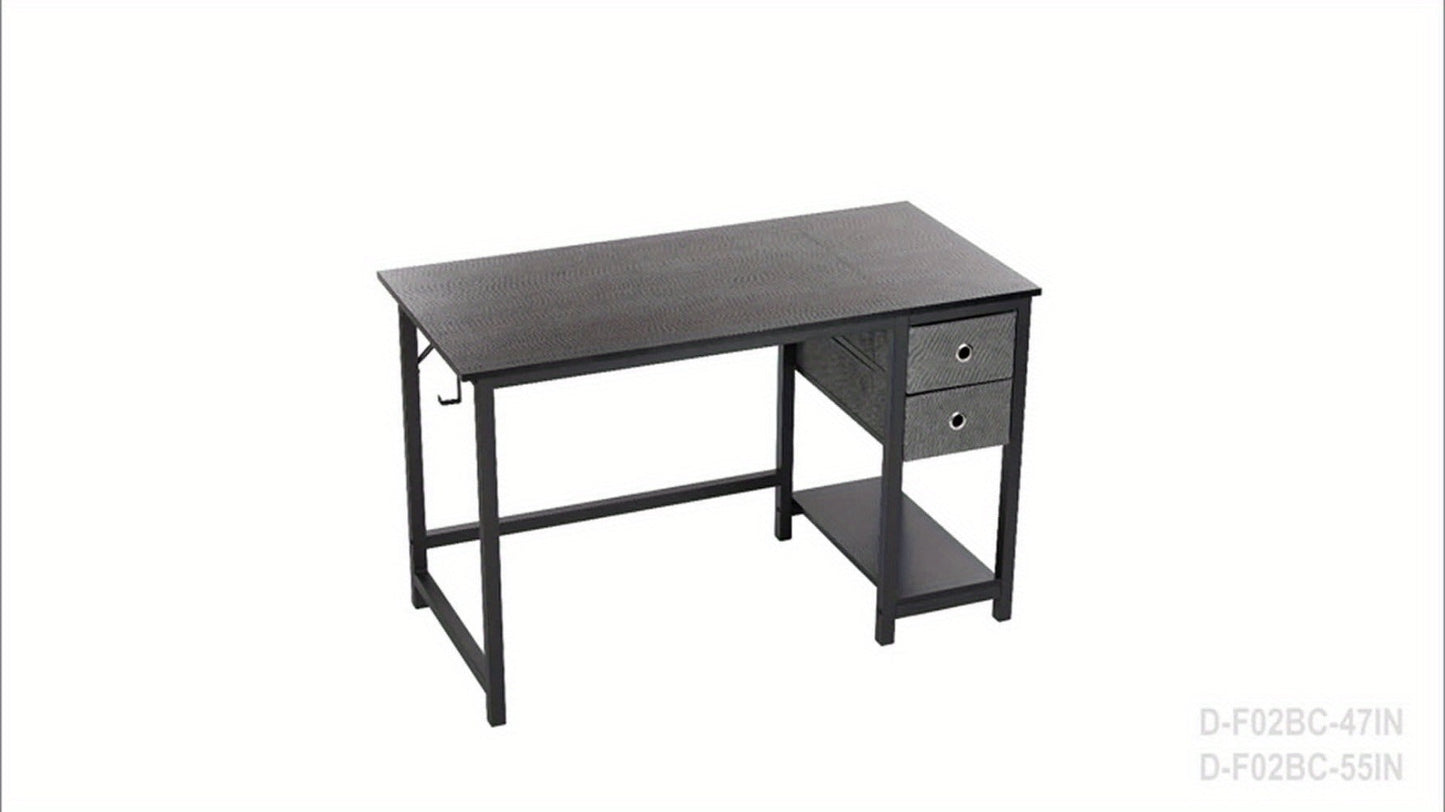 47-Inch Fabric Gaming Desk with Storage Drawers for Home Office detail image - detail view 17