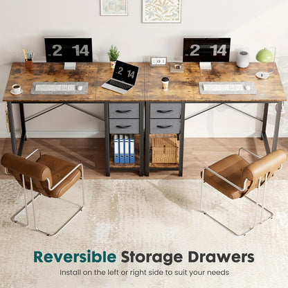 47-Inch Fabric Gaming Desk with Storage Drawers for Home Office detail image - detail view 21