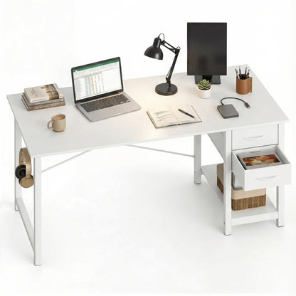 47-Inch Fabric Gaming Desk with Storage Drawers for Home Office detail image - detail view 3