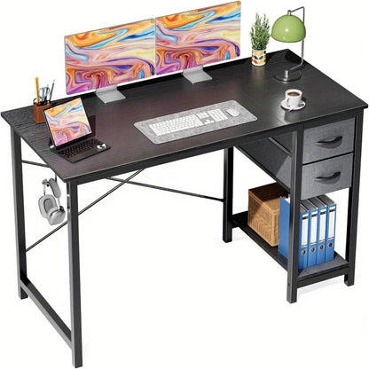 47-Inch Fabric Gaming Desk with Storage Drawers for Home Office detail image - detail view 9