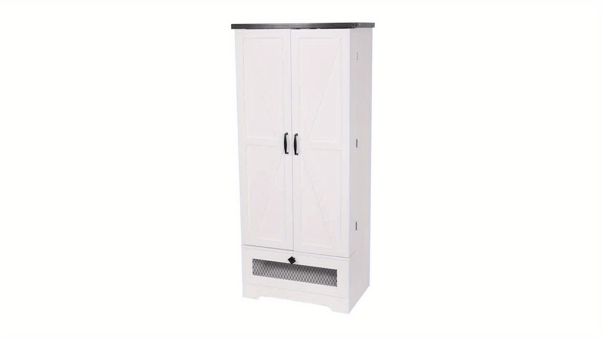 47-Inch Freestanding Kitchen Pantry Cabinet with Storage Drawers and Adjustable Shelves detail image - detail view 13