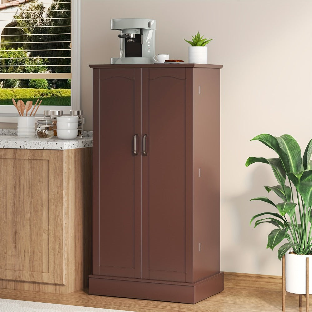 47-Inch Freestanding Pantry Cabinet with Adjustable Shelves for Organized Everyday Storage detail image - detail view 11