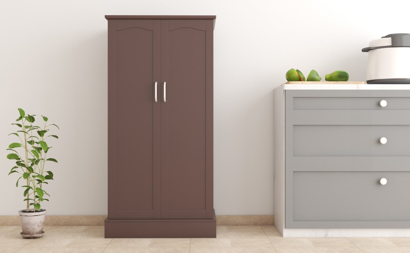 47-Inch Freestanding Pantry Cabinet with Adjustable Shelves for Organized Everyday Storage detail image - detail view 14