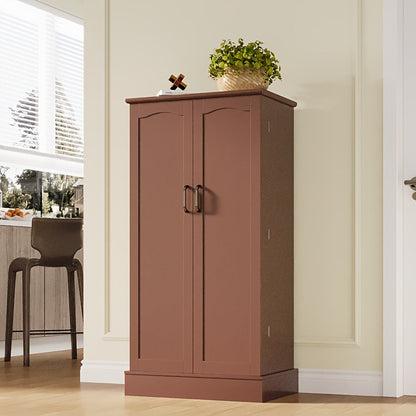 47-Inch Freestanding Pantry Cabinet with Adjustable Shelves for Organized Everyday Storage detail image - detail view 4