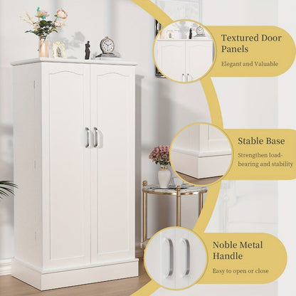 47-Inch Freestanding Pantry Cabinet with Adjustable Shelves for Organized Everyday Storage detail image - detail view 6