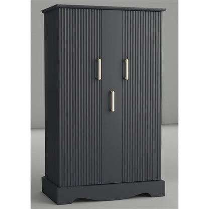 Kitchen Pantry Cabinet shown in the Black Cabinet Center Drawer option