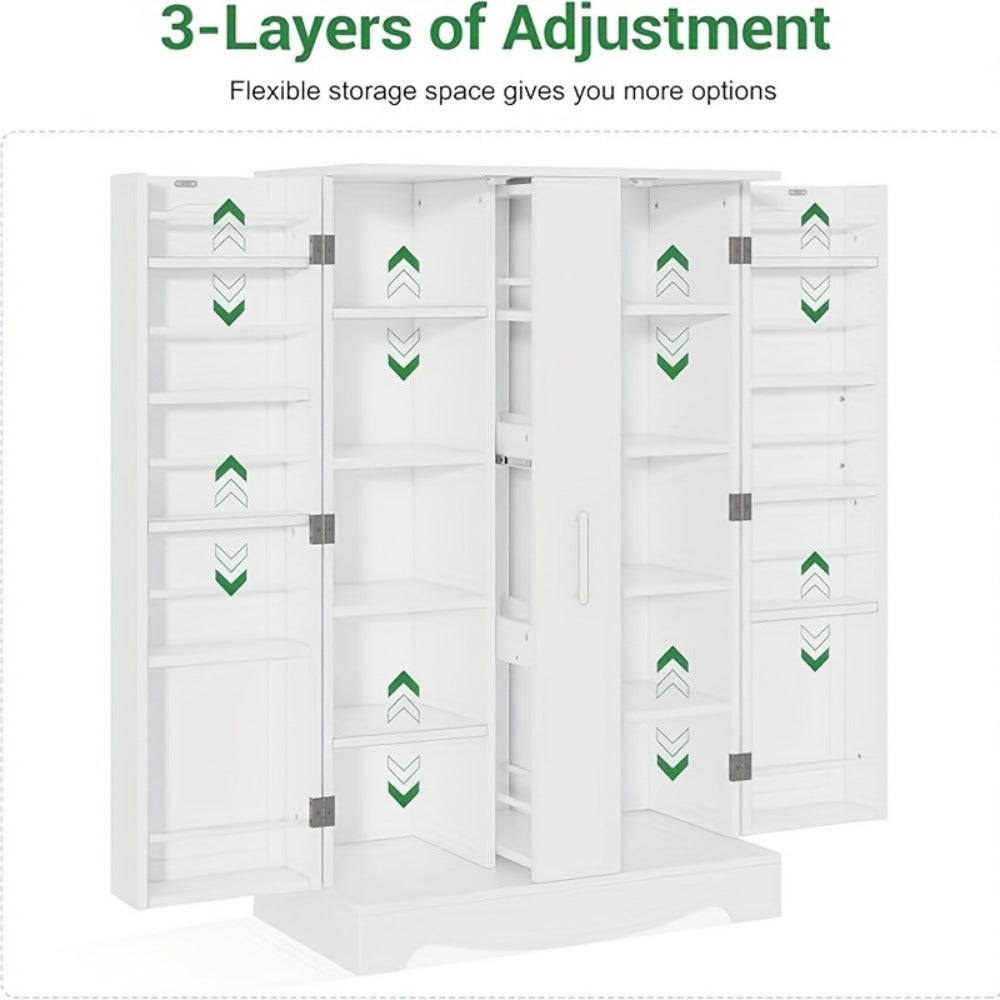 47-Inch Kitchen Pantry Cabinet with Storage Drawers for Organized Everyday Storage detail image - detail view 6