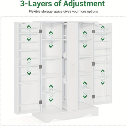 47-Inch Kitchen Pantry Cabinet with Storage Drawers for Organized Everyday Storage detail image - detail view 6