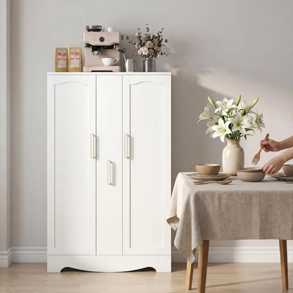 Kitchen Pantry Cabinet, 47 Inch with Drawer Adjustable Shelves Buffet Sideboard Cupboard shown in the main product view