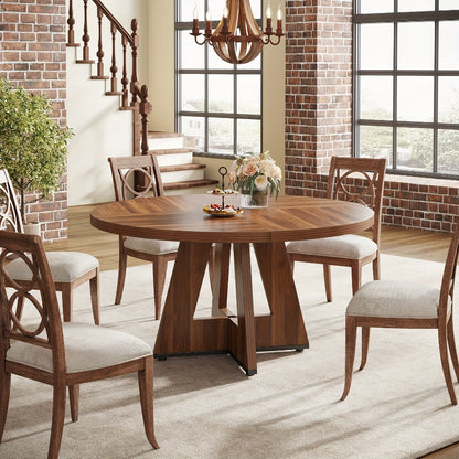 47-Inch Round Dining Table, Family Dining Table for Work, Display, and Everyday Use detail image - detail view 5