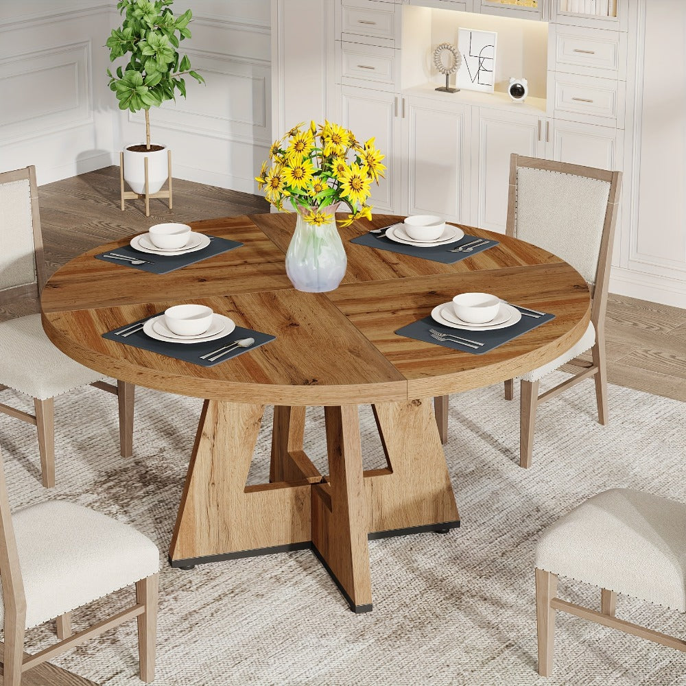 47-Inch Round Dining Table, Family Dining Table for Work, Display, and Everyday Use detail image - detail view 7
