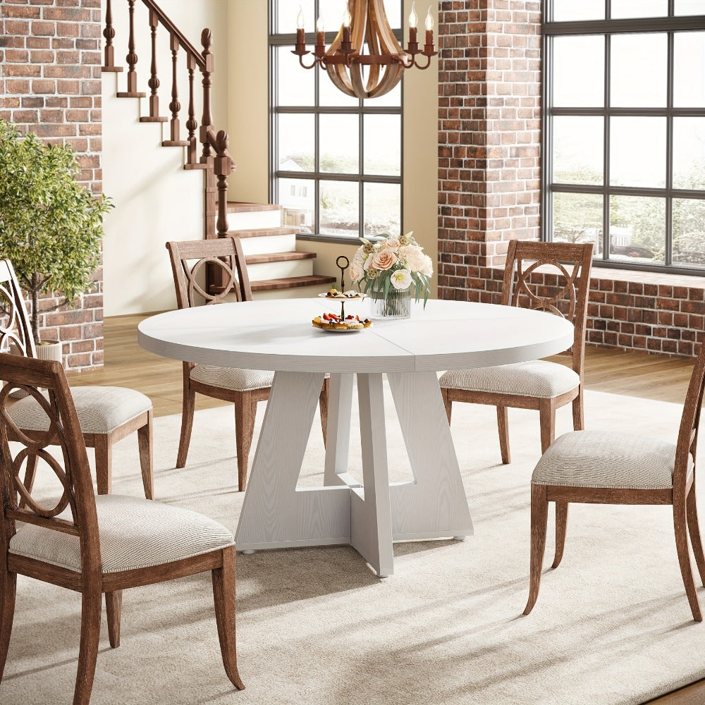 47-Inch Round Dining Table, Family Dining Table for Work, Display, and Everyday Use detail image - detail view 9