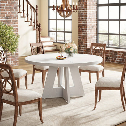 47-Inch Round Dining Table, Family Dining Table for Work, Display, and Everyday Use detail image - detail view 9
