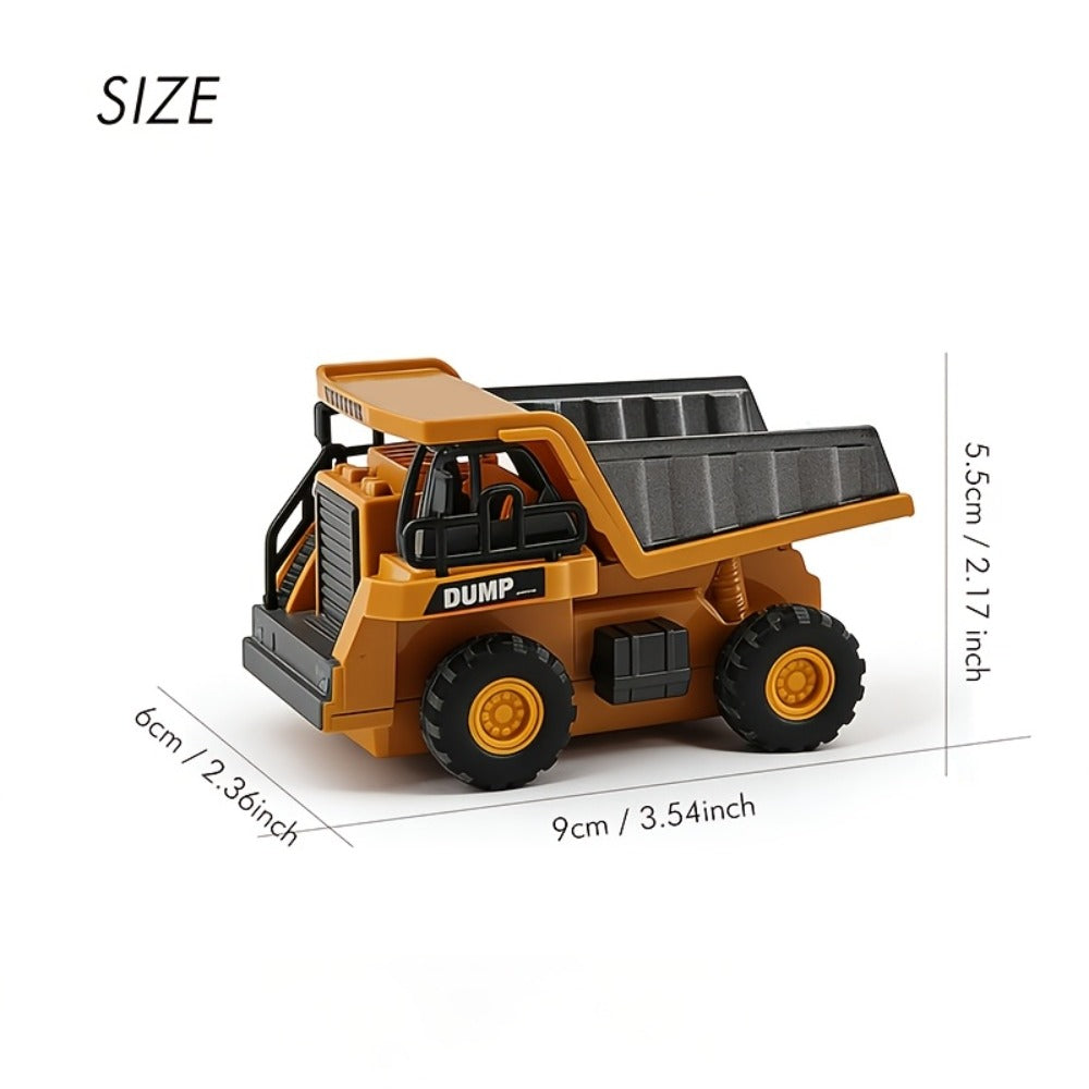 Remote Control Excavator Loader Dump Truck Toy for Kids 2.4GHz Alloy RC Construction Vehicle with Light & Sound, USB Rechargeable, Boys Gift for Halloween Thanksgiving Christmas Birthday Ages 3+