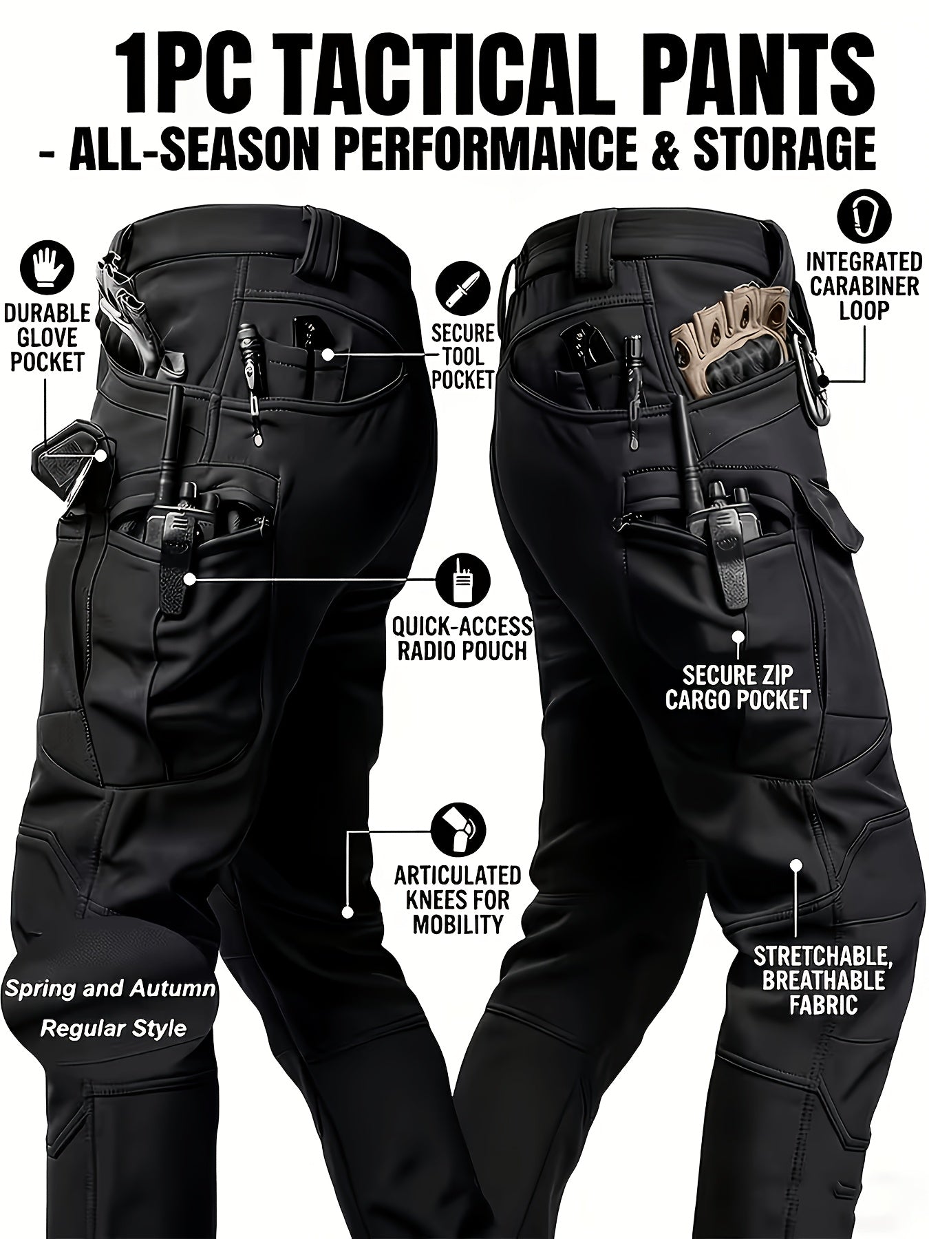 Men's Cargo Pants - Quick Dry With Pockets Weekend Style 426405