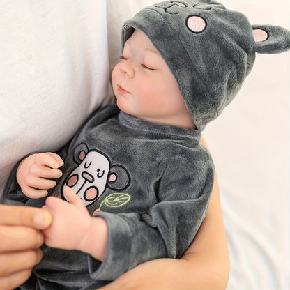 Reborn Baby Doll 18 Inch 45CM Lifelike Newborn Doll Only No Accessories – Realistic Baby Body, Safe for Kids Ages 3+, Customizable Starter Doll, Birthday Halloween Christmas Gift for Girls & Collectors