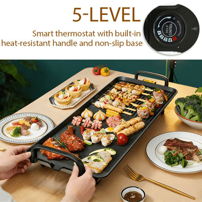 Electric Griddle with Non-Stick Coating - Large Submersible Cooking Surface, Make 15 Eggs at Once, Hassle-Free Cleanup, 2 Sizes Available - Perfect for Breakfast, Pancakes & Family Cooking