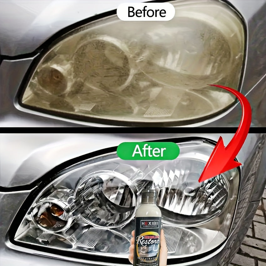 8.5oz Car Headlight Restoration Polish Fluid Automotive Headlight Oxidation Yellowing Scratches Blurring Enhancement Crystal Plating Coating Refurbishment Agent, Headlight Cleaner And Restorer