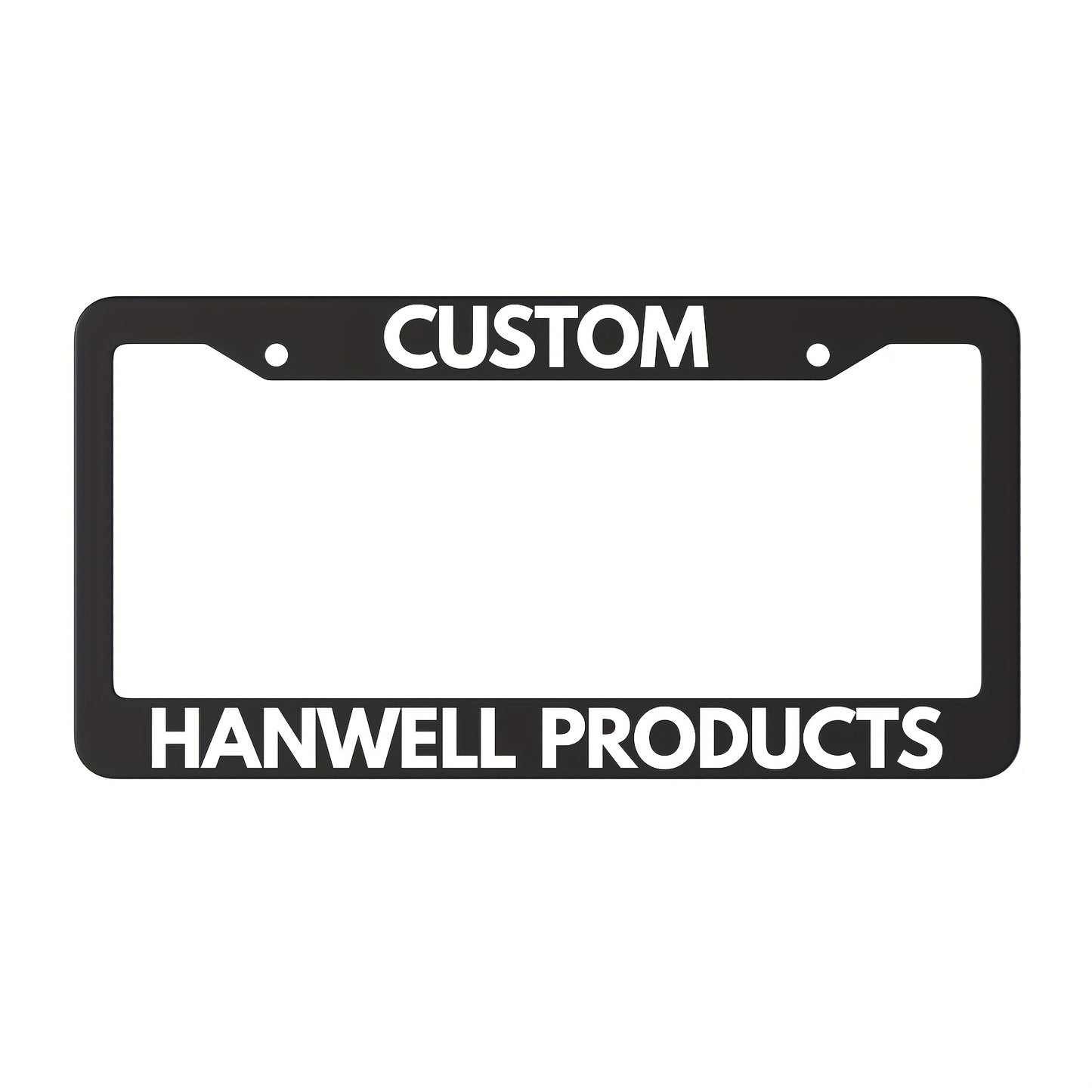 Custom License Plate Frame – 6 Font Styles, Heavy-Duty Weather-Resistant Car Tag Holder, Personalized Front & Rear License Plate Border Cover