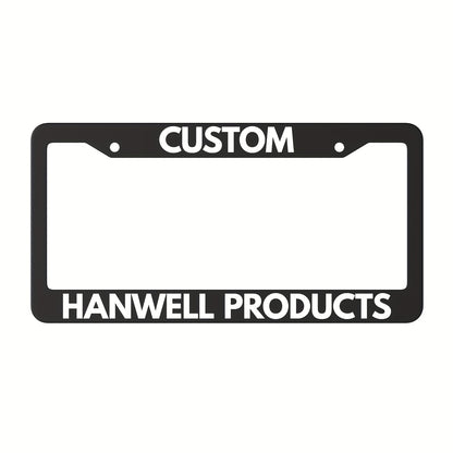 Custom License Plate Frame – 6 Font Styles, Heavy-Duty Weather-Resistant Car Tag Holder, Personalized Front & Rear License Plate Border Cover