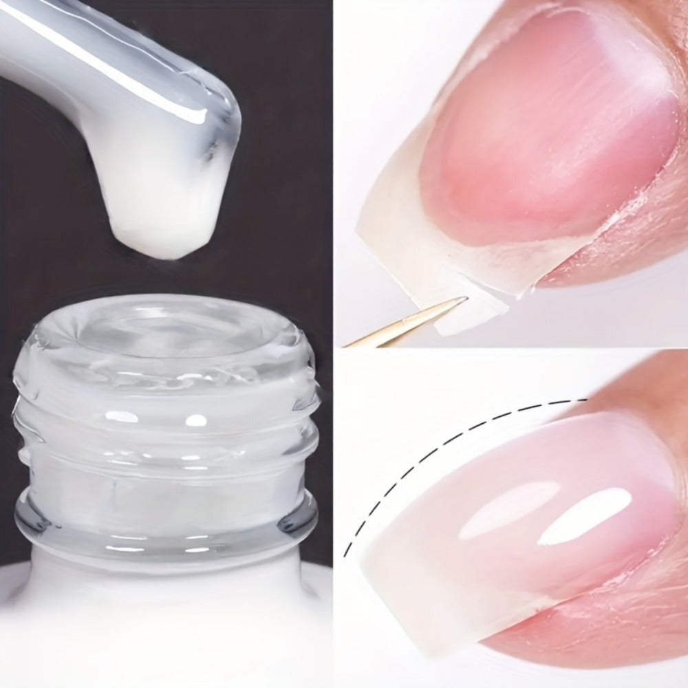 Nail Hardener for Weak Brittle Splitting Nails 2 Pack - Extra Strong Fast Drying Long Lasting White Nail Strengthener with Vitamin E Base Coat Manicure Treatment for Women Nail Care